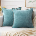 MIULEE Decorative Couch Throw Pillow Covers 20x20 Inch Coastal Aqua Blue | 2 by MIULEE