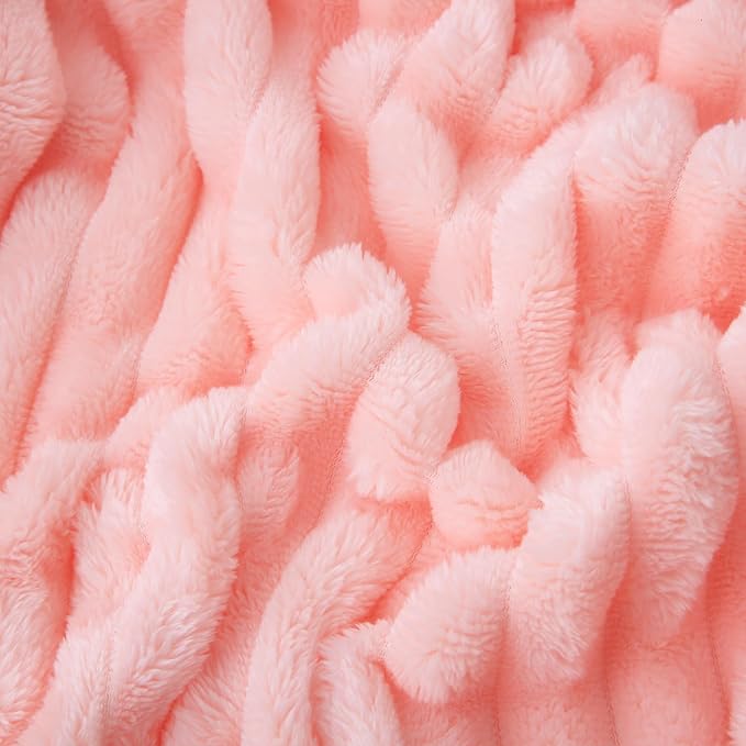 Light Pink Fleece Throw Blanket 50”×60” - Image 5