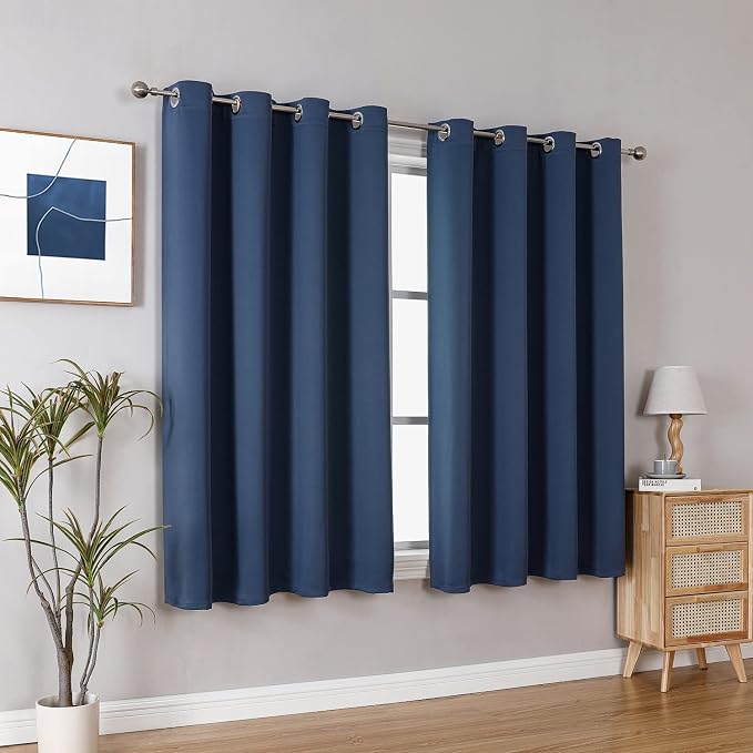 ChrisDowa Blackout Curtains for Bedroom and Living Room 63 Inches Long | 2 - Image 6