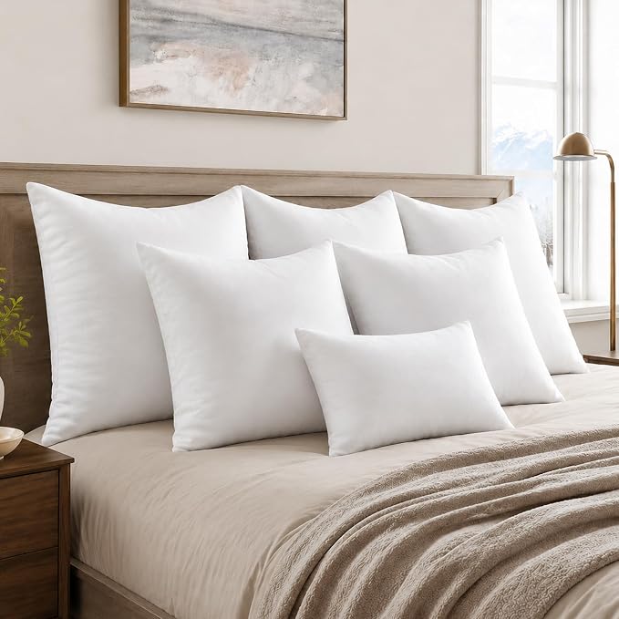 MIULEE 28x28 Euro Pillow Inserts 2 Pack, Throw Pillows - Image 2