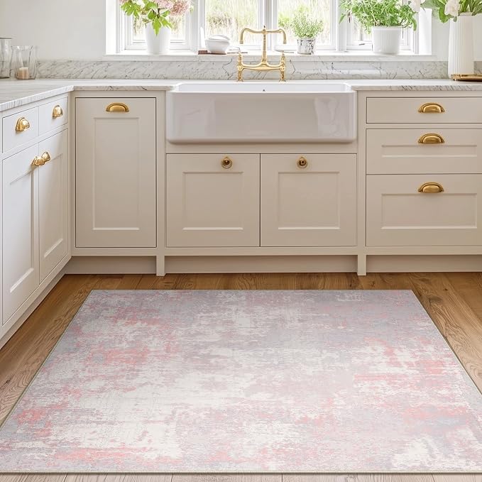 RELEANY Washable 4'x6' Abstract Area Rug - Image 9