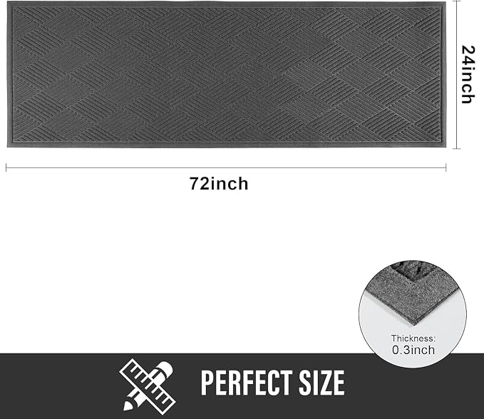 Sturdy Front Door Mat, Absorbent Muddy Dirt Resist Welcome Door Mats Outdoor - Image 2
