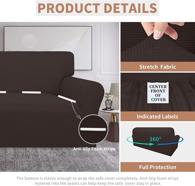 Easy-Going 100% Waterproof Couch Cover, 3 Cushion Couch Slipcover - Image 4