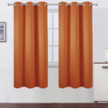 Orange Thermal Blackout Curtains/42 x 72 Inch/Set of 2 Panels Room Darkening by Lemomo