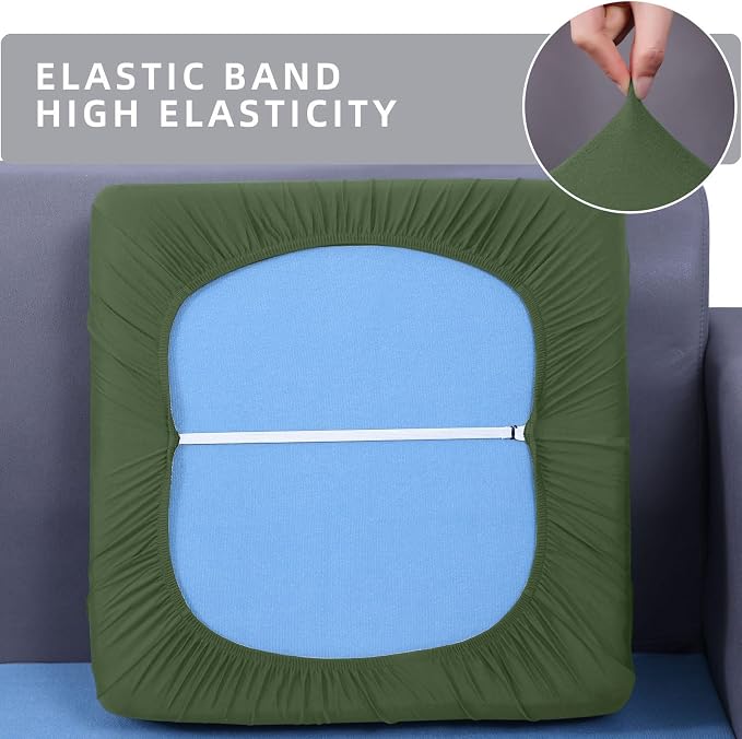 Waterproof Couch Cushion Covers, Stretch Sofa Seat Slipcovers | Stretch Fabric - Image 5