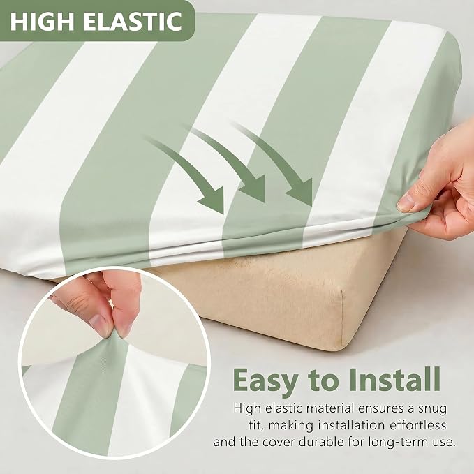 CALBODE 8 Pcs Outdoor Seat Cushion Covers - Image 3
