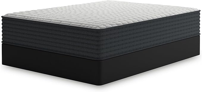 Signature Design by Ashley Hybrid 1200 12" Firm Moisture Wicking Mattress with Charcoal-Infused Gel Memory Foam and Edge Support for Pressure Relief, Temperature Regulating, Twin XL, Fiberglass Free
