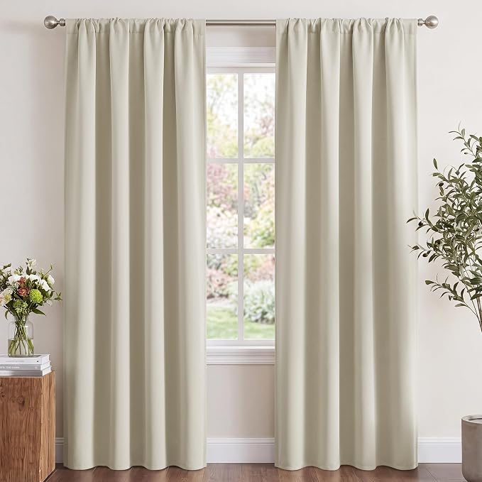 NICETOWN Window Treatment Thermal Insulated Rod Pocket Room Darkening by NICETOWN