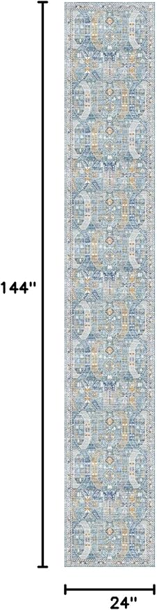 Madane Washable Runner Rugs 2x12 Long - Image 2