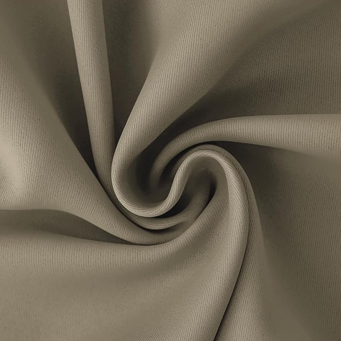 BGment Room Darkening Curtains 63 Inches Long - Grommet Thermal Insulated Drapes Window Treatment Curtains for Bedroom, 2 Panels, 52 x 63 Inch, Cocoa