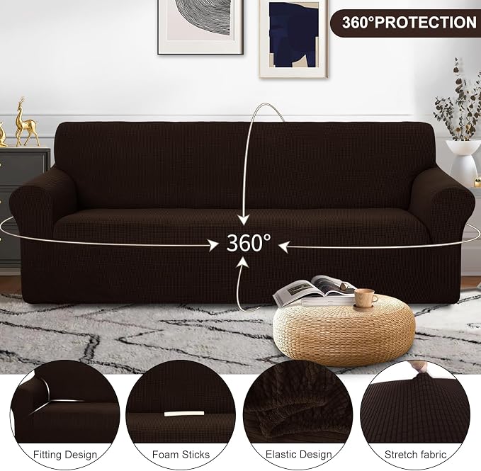 U-NICE HOME 4 Seater Stretch Couch Cover - Image 3