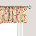 Ambesonne Fruits Window Valance, Modern Illustration Fruit from Abstract Cartoon Drawing Outline Look, Curtain Valance for Kitchen Bedroom Decor with Rod Pocket, 42" x 18", Apple Green Beige and Red