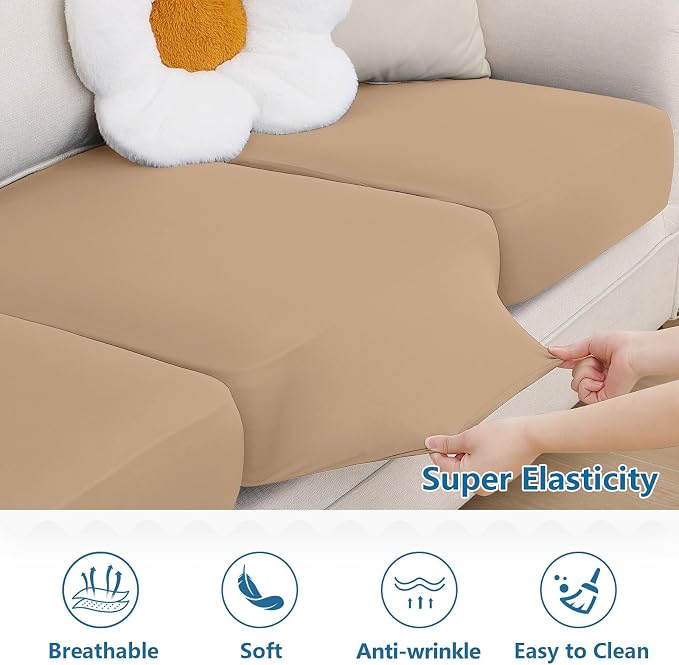 Milk Silk Couch Cushion Covers, Sofa Covers - Image 6