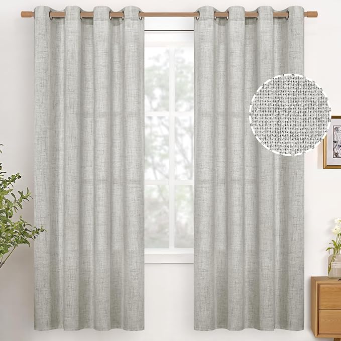 YoungsTex 72 Inches Long Light Grey Curtains by YoungsTex