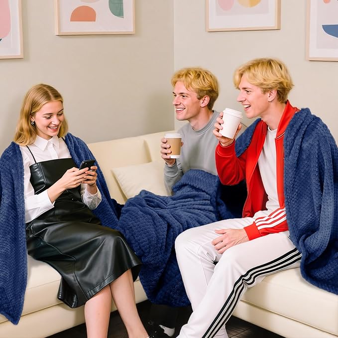 4 Pack Fleece Throw Blankets 50x60 Inches - Image 5