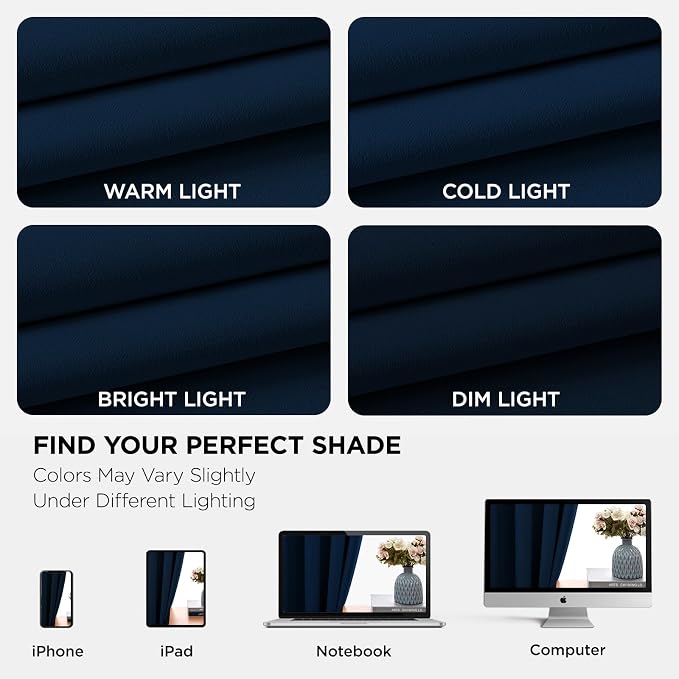 Joydeco Blackout Curtains 72 Inch Length 2 Panels Set, Thermal Insulated Long - Image 6