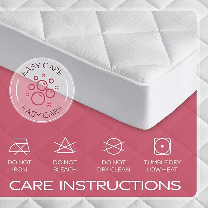 MAXI Cot Size (33 X 75) Mattress Pad - Luxurious Cotton Sateen Mattress Protector - Soft, Comfortable, & Breatheable Mattress Cover - Mattress Pad Protects Mattress from Dust, Dirt, Spills, & Stains