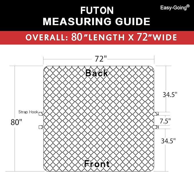 Easy-Going Reversible Couch Cover, Large Futon Sofa, Water Resistant Furniture - Image 6