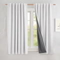 NICETOWN Linen 100% Blackout Cafe Curtains, Thermal Insulated & Noise Reducing by NICETOWN