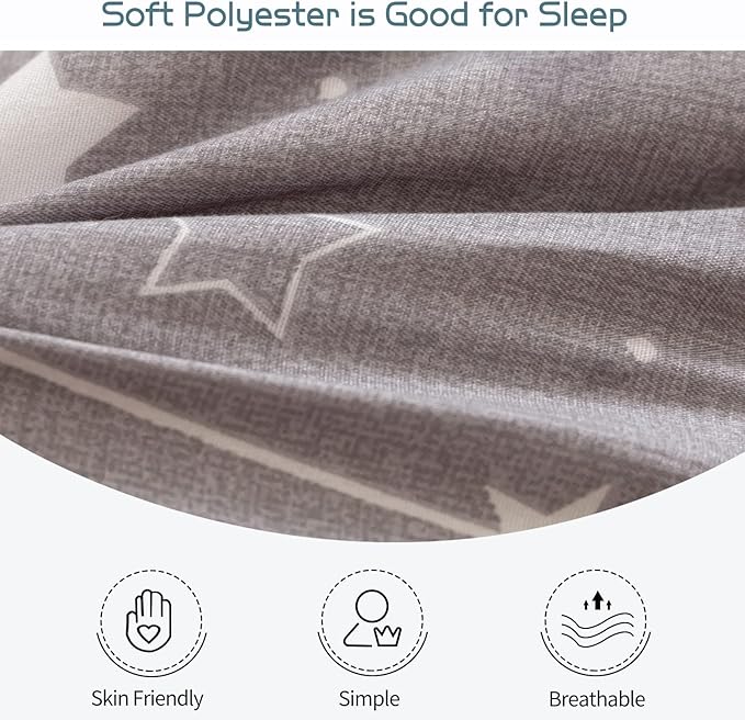 MAXYOYO Grey Constellation Futon Mattress, Twin Size Japanese Floor Mattress Quilted Bed Mattress Topper, Extra Thick Folding Sleeping Pad Breathable Guest Bed for Camping Couch