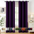 MIULEE Blackout Curtains for Bedroom 2 Panel 40 x 72 Inch Long Royal Purple | by MIULEE