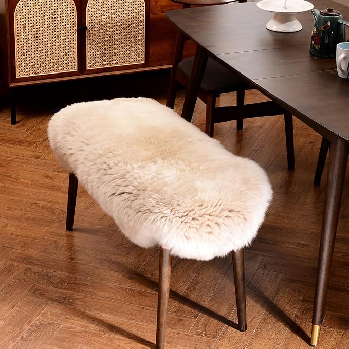 LLB Genuine Sheepskin Area Rug Wool Rug Fur Carpet Fluffy Shaggy Fur Rug - Image 4