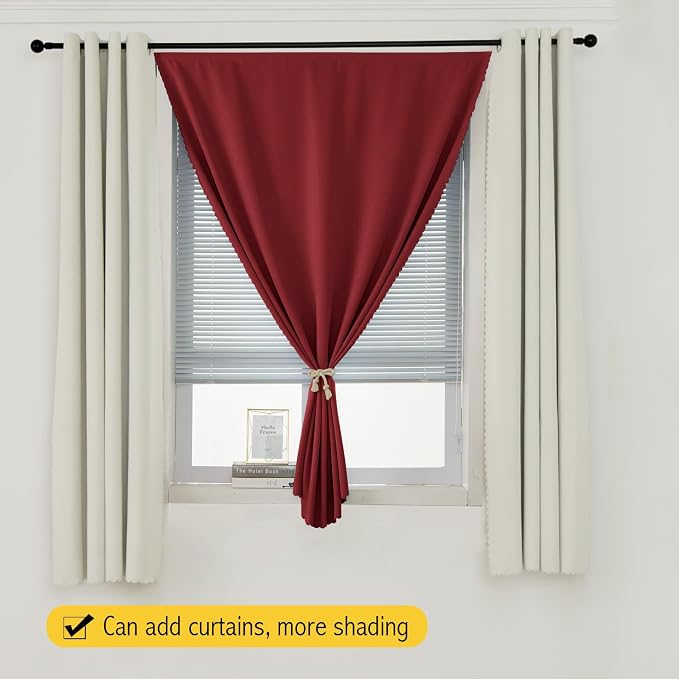 Portable Light Blocking Curtains Self-Stick Design, Removable Adhesive Window - Image 8