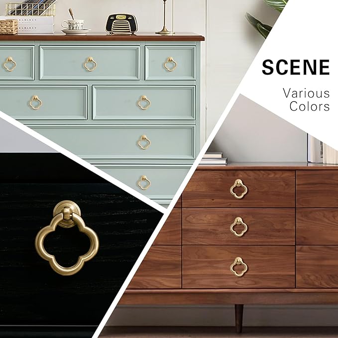 Cupboard Knobs Cabinet Knobs Drawer knobs, Zinc Alloy Gold Knobs for Dresser, Cupboard Knobs for Kitchen, Bathroom (Style C-2)