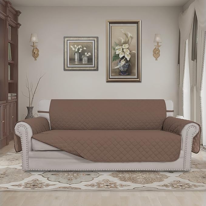 Easy-Going Reversible Couch Cover, 4 Seater Sofa, Washable Slipcover - Image 2
