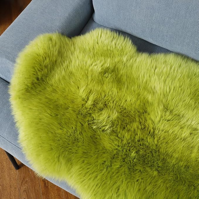 LLB Genuine Sheepskin Area Rug Wool Rug Fur Carpet Fluffy Shaggy Fur Rug - Image 4