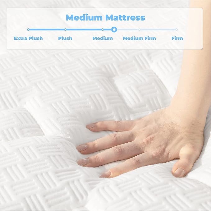 King Mattress, 12 Inch Hybrid Mattress in a Box with Gel Memory Foam and Pocket Spring, Medium Firm Feel, Cooler Sleep & Pressure Relief, 76 * 80 * 12, 120 Nights Risk-Free Trial
