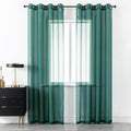 DUALIFE Hunter Green Sheer Curtains 120 Inch Length,Look Semi Sheer Curtain Drapes for Living Room Bedroom Kitchen Bathroom Privacy Voile Window Treatment Panels,52 x 120 Inches10 FT,Set of 2 Panles
