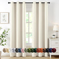 MIULEE Blackout Curtains for Bedroom 2 Panels 40 x 84 Inch Long Beige White | by MIULEE