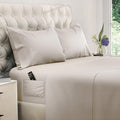 DREAMCARE King Size Sheets Set – 4 pcs Cooling Sheets – up to 21” Deep Pocket King Sheet Set – Hotel Luxury Sheets & Pillowcases – Superior Softness 100% Microfiber with Side Pocket - Beige