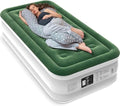 Air Mattress with Built in Pump - Upgraded Twin Blow Up Mattress, 2 Mins Quick Self Inflatable with Double Air Chamber,18"/550lbs Max, Strong Support, for Camping,Home,Guests,Portable Travel