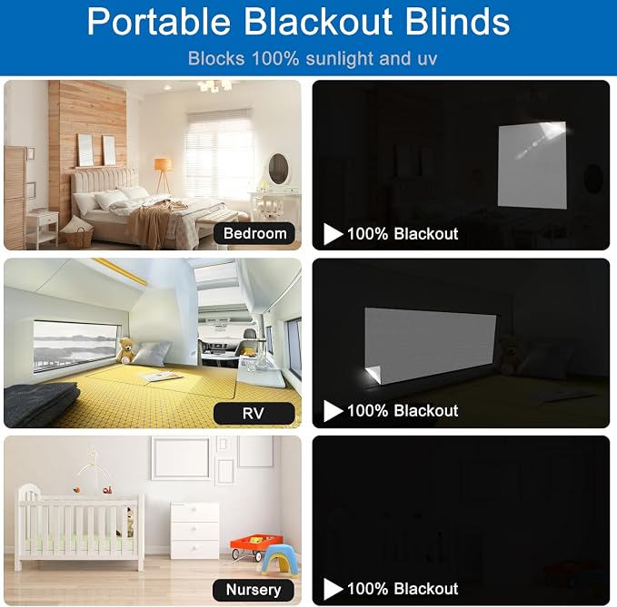 BirdNest 100% Blackout Blind Magnetic Blackout Window Cover 118 x 57Inch - Image 7