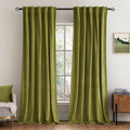 MIULEE Velvet Curtains 52x108 inches 2 Panels Moss Green Blackout Curtains | by MIULEE