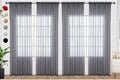 SpaceDresser Grey Sheer Curtains 4 Panels Rod Pocket Semi-Sheer Curtain 84 by SpaceDresser