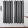 Grey Blackout Curtains/52 x 72 Inch/Set of 2 Panels Thermal Insulated Room by Lemomo
