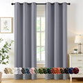 MIULEE Blackout Curtains for Bedroom 2 Panels 40 x 84 Inch Long Silver Grey | by MIULEE