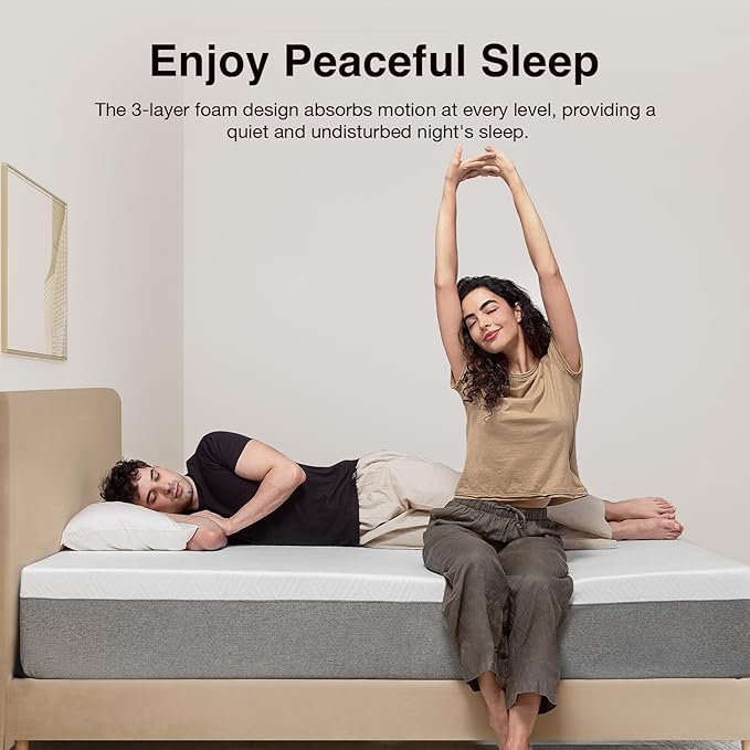 Novilla 10 Inch Gel Queen Memory Foam Mattress, Mattress Queen Size in a Box for Cool Night Sleep & Pressure Relieving & Body Support, CertiPUR US Certified