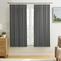 Grey Pinch Pleat Curtains & Drapes 63 Inches Long 2 Panels Set, Privacy by KEQIAOSUOCAI