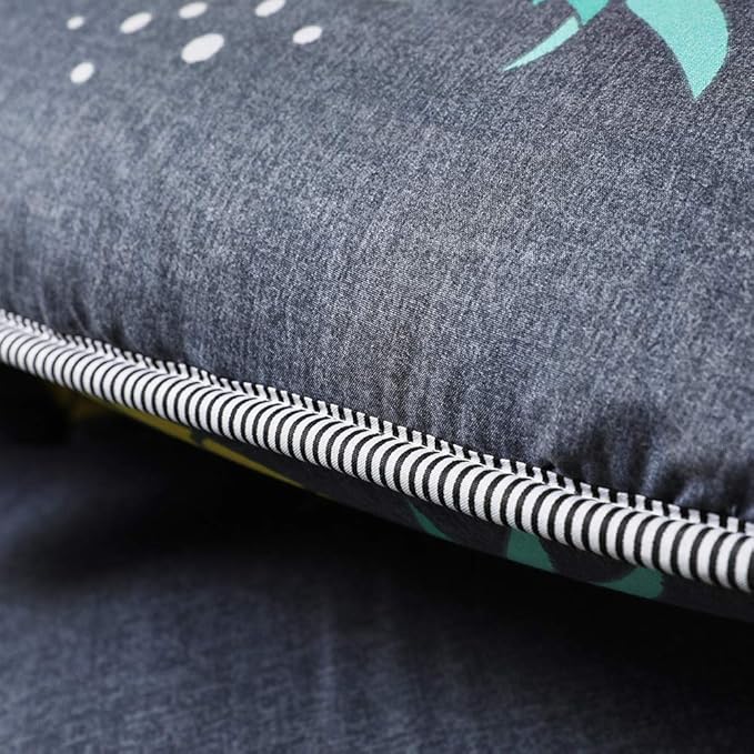 MAXYOYO Grey Pineapple Japanese Floor Futon Mattress, Tatami Floor Mat Portable Camping Mattress Kids Sleeping Pad Foldable Roll Up Floor Lounger Couch Bed Queen Size with Mattress Protector Cover