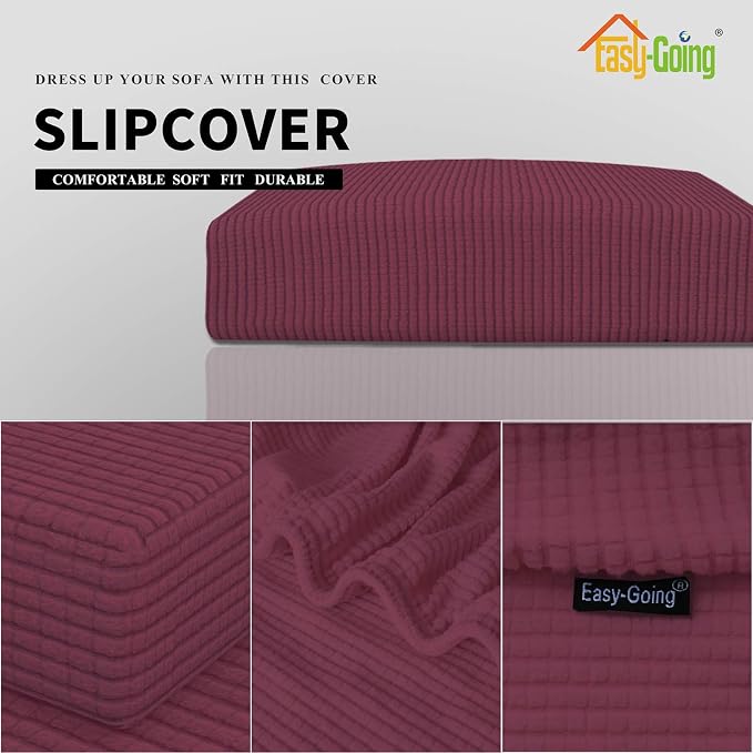 Easy-Going Stretch 1 Piece Oversized Couch Cushion Cover - Image 3