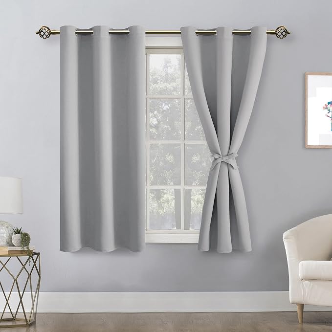 Short Blackout Curtains for Bedroom, 42 x 45 Inch | Thermal Insulated & Light - Image 8