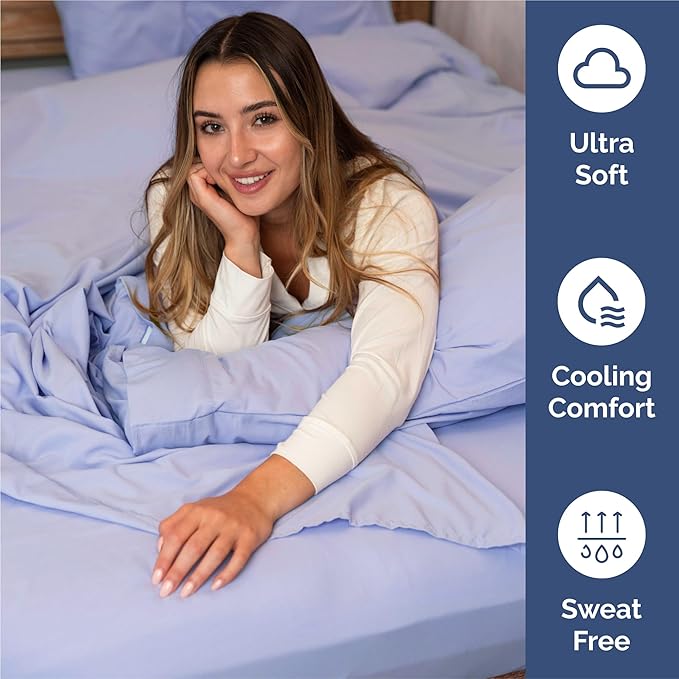 Twin 4 Piece Sheet Set - Comfy Breathable & Cooling - Ultra Soft Hotel Luxury Bedding Set w/ 8-16 Inch Deep Pockets - 1 Flat & 1 Fitted Sheet & 2 Pillowcases - Wrinkle Free and Easy Care - Lavender