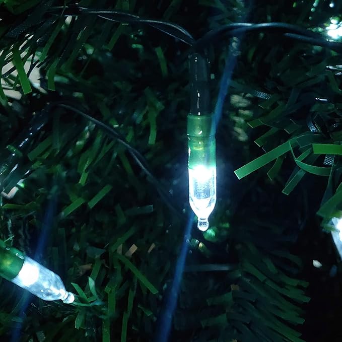 Battery Operated String Light, 33ft 100 LED Christmas Light with Timer & 8 Modes, 3AA Waterproof String Light for Outdoor and Indoor Décor – White