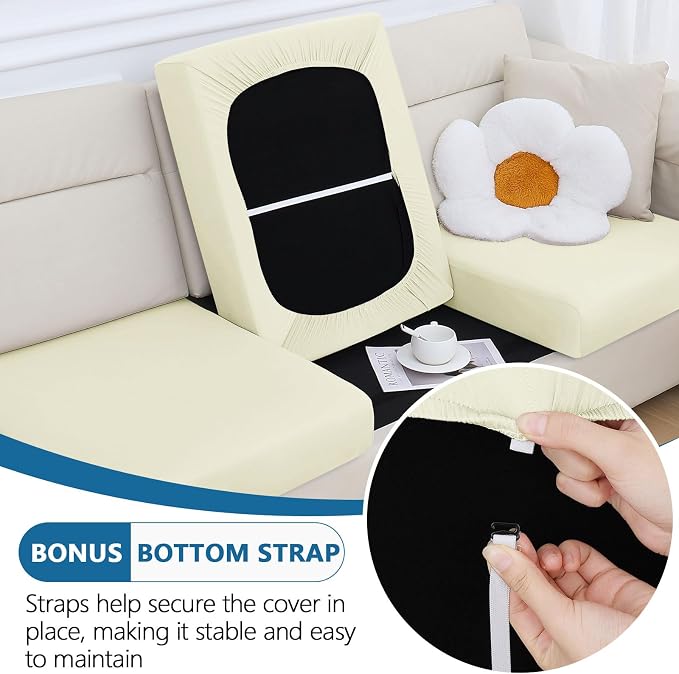 Milk Silk Couch Cushion Covers, Sofa Covers Washable - Image 5