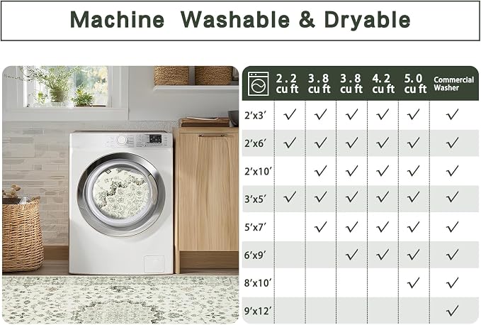 8x10 Washable Area Rugs for Living Room, Dining Room - Image 9