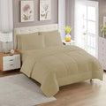 King Size Comforter Set with Sheets - 7-Piece Bedding Collection - 1 Comforter, 1 Fitted Sheet, 1 Flat, 4 Pillowcases - Deep Pocket - Soft & Breathable Premium Quality - Ideal for All Seasons, Taupe